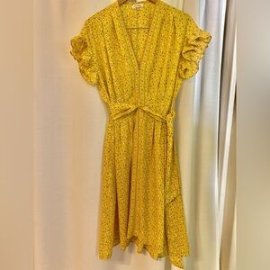 Max Studio Yellow Floral Women's Dress